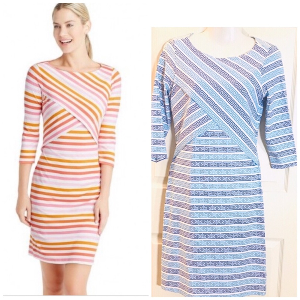 J.MCLAUGHLIN NICOLA GEOMETRIC PRINT SHEATH DRESS